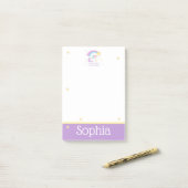 Lief Aangepast Gepersonaliseerd Magisch Regenboog  Post-it® Notes (Op bureau)