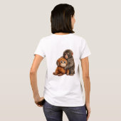 Lief aap kunst PNG T-shirt (Achterkant volledig)
