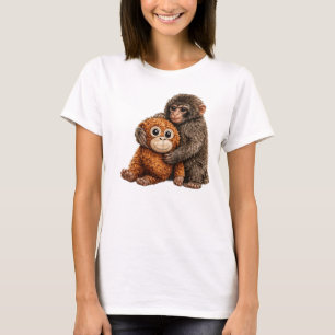 Lief aap kunst PNG T-shirt