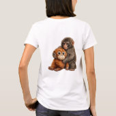Lief aap kunst PNG T-shirt (Achterkant)