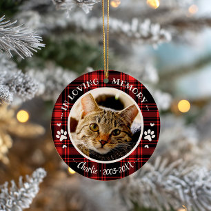 Lief Aards Kat Dier Herdenkingsfoto Op Maat Keramisch Ornament