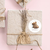 Lief Adreslabel voor Terugzending van Teddybeer Ronde Sticker