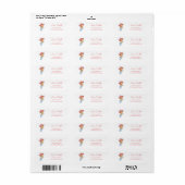 Lief Adreslabel Zeemeermin Etiket (Full Sheet)