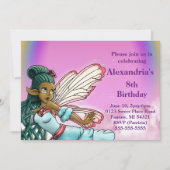 Lief Afrikaans Amerikaans Fairy Verjaardagsfeest Kaart (Voorkant)