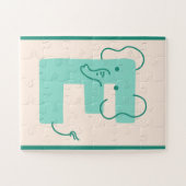 Lief alfabet letter "E" Olifant Legpuzzel (Horizontaal)
