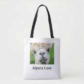 Lief Alpaca-foto Tote Bag (Voorkant)