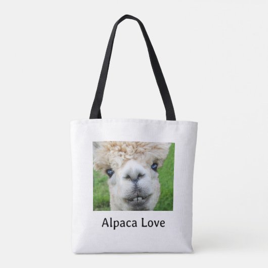 Lief Alpaca-foto Tote Bag (Achterkant)
