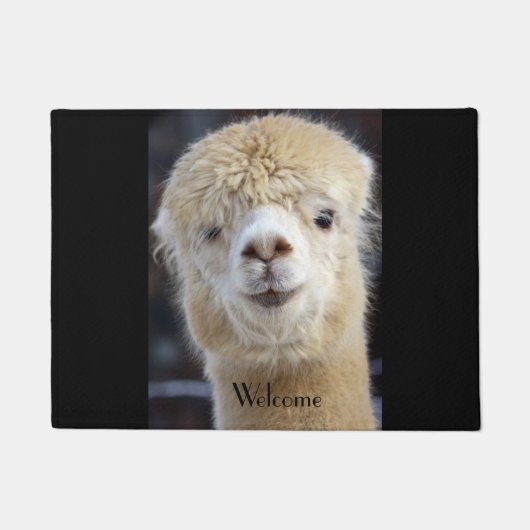 Lief Alpaca gezicht Deurmat (Voorkant)