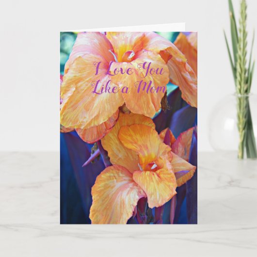 Lief als een Moeder Bloemstuk Moederdag Kaart (Voorkant)