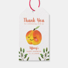 Lief als een perzik Baby shower dank je wel voor