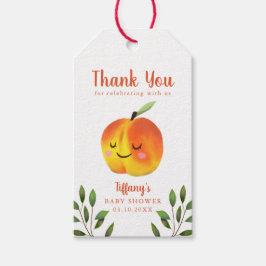 Lief als een perzik Baby shower dank je wel voor Cadeaulabel