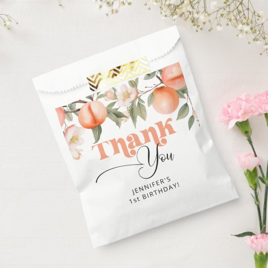 Lief als een perzik verjaardag dank u bedankzakje (Gezegeld)
