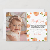 Lief als een perzik verjaardag foto dank u kaart (Voorkant)