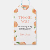 Lief als een perzik verjaardagsthema dank u Label Cadeaulabel (Voorkant)