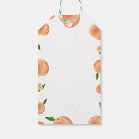 Lief als een perzik verjaardagsthema dank u Label Cadeaulabel (Achterkant)