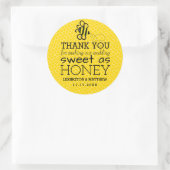 Lief als honing bruiloft gunst ronde sticker (Tas)