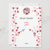 Lief als Snoep Mijn Papa Liefdevol Hart Valentijns Feestdagenkaart (Achterkant)