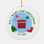 Lief Anime Koppel Kerstmis Keramisch Ornament (Achterkant)