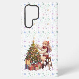 Lief anime meisje dat de boom snoeit samsung galaxy hoesje