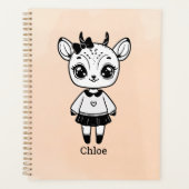 Lief Antilope Meisje - Cute Doodle Ontwerp Planner (Voorkant)