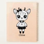 Lief Antilope Meisje - Cute Doodle Ontwerp Planner (Achterkant)