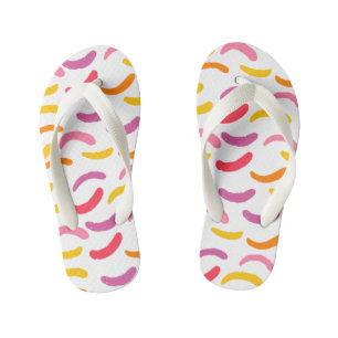 Lief aquarel abstract kleurrijk patroon chic kinder teenslippers