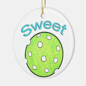 Lief augurkbal keramisch ornament (Links)