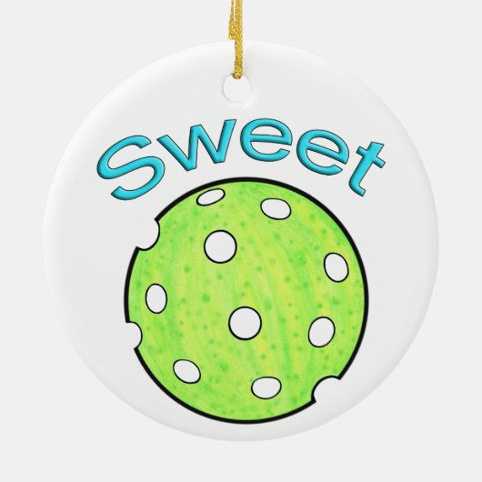 Lief augurkbal keramisch ornament (Achterkant)
