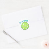 Lief augurkbal ronde sticker (Envelop)