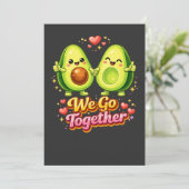 Lief Avocado Koppel “We gaan samen” – Leuke etenst Kaart (Staand voorkant)