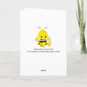 Lief Baby Bee Boy bedankje Bedankkaart (Achterkant)