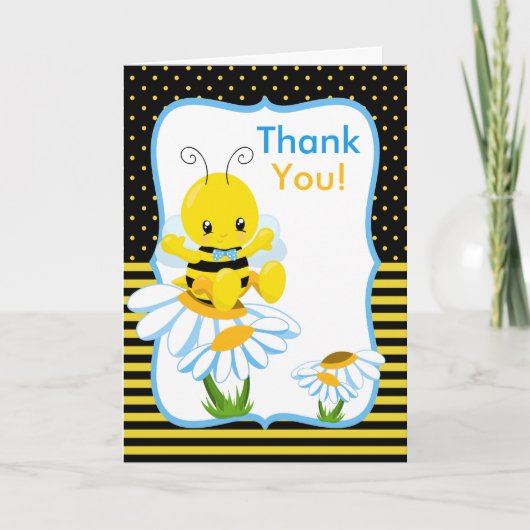 Lief Baby Bee Boy bedankje Bedankkaart (Voorkant)