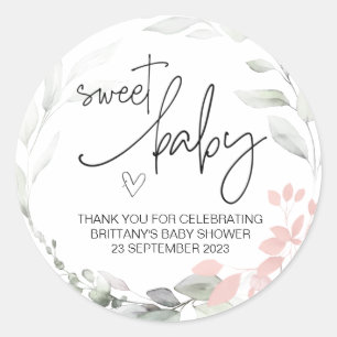 Lief Baby Boy Meisje Schattige Baby shower Party F Ronde Sticker