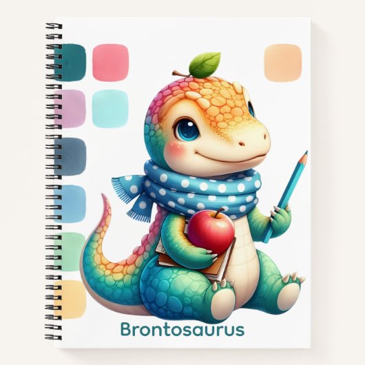 Lief baby Brontosaurus kinder notitieboek (Voorkant)