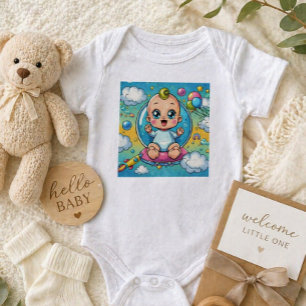 Lief Baby Cartoon Personage Whimsische Kinderkamer Romper