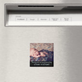 Lief Baby foto blauw aandenken dank u magneet (Insitu (Vaatwasser))