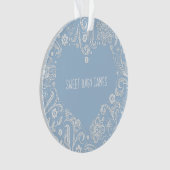 Lief Baby Jongen Naam Geboorte Aankondiging Keepsa Ornament (voorkant)