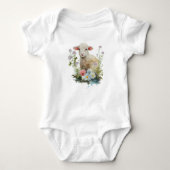 Lief Baby Lamb met Bloemen Romper (Voorkant)