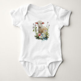 Lief Baby Lamb met Bloemen Romper