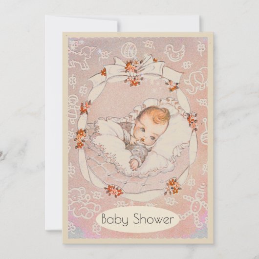Lief Baby Meisje  Baby shower Kaart (Voorkant)