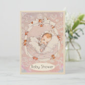 Lief Baby Meisje  Baby shower Kaart (Staand voorkant)