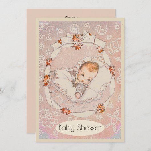 Lief Baby Meisje  Baby shower Kaart (Voorkant / Achterkant)