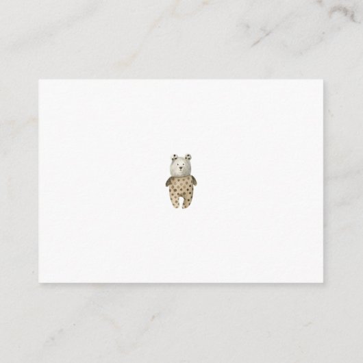 Lief Baby Meisje Boho Luier Raffle Behuizing Informatiekaartje (Achterkant)