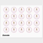Lief Baby Meisje Dopen Ronde Sticker (Vel)