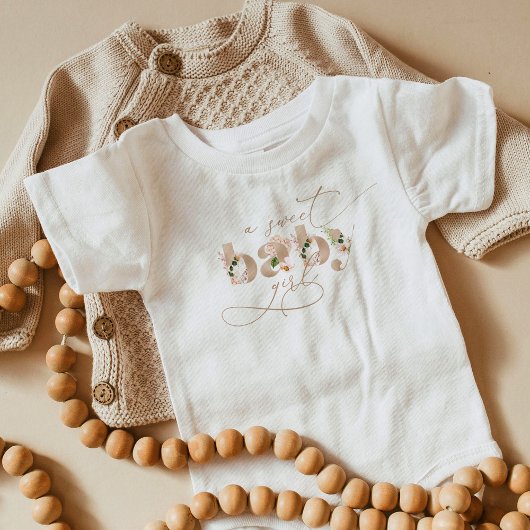Lief baby meisje gouden letters baby shower romper