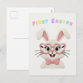 Lief Baby Meisje Jongen Eerste Pasen Konijn Feestdagenkaart
