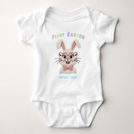Lief Baby Meisje Jongen Eerste Pasen Konijn Romper