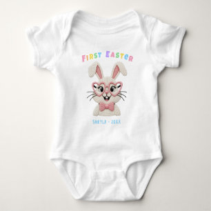Lief Baby Meisje Jongen Eerste Pasen Konijn Romper