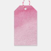 Lief Baby Meisje Roze Ballon Eucalyptus Custom Cadeaulabel (Achterkant)