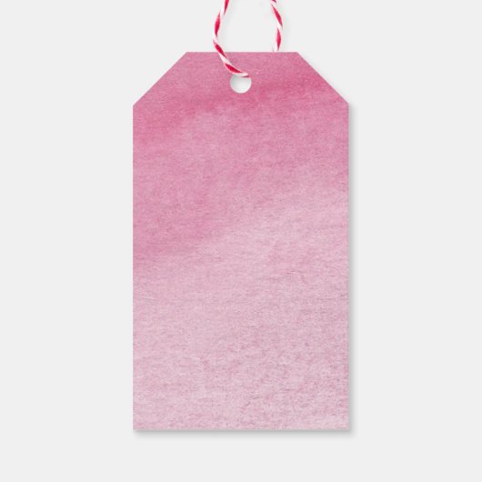 Lief Baby Meisje Roze Ballon Eucalyptus Custom Cadeaulabel (Achterkant)